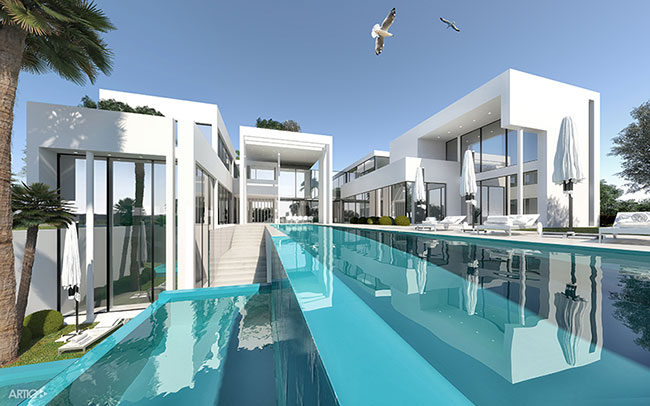 Artic 3d renders villa Manacor Mallorca